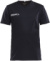 Detské športové tričko s V-výstrihom - Craft Teamwear, farba - čierna, veľkosť - 110-116
