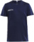 Detské športové tričko s V-výstrihom - Craft Teamwear, farba - navy, veľkosť - 110-116