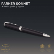 Parker SONNET guľ. pero, mat. čierna s paládiovými detailmi - Parker