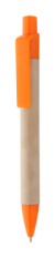 Reflat guľôčkové pero z recyklovaného papiera, farba - natural, veľkosť - Ø12×140 mm