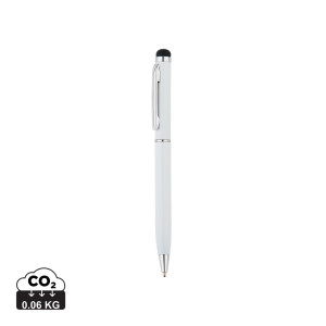 Tenké kovové guľôčkové pero so stylusom - XD Collection
