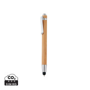 Bambusové guľôčkové pero se stylusom