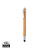 Bambusové guľôčkové pero se stylusom - XD Collection, farba - hnedá
