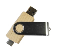 USB OTG 03 wood TYPE C - usb s potlačou - 1